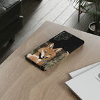 Art Deco Coyote with Flower, Cell Phone Case - Apple, Samsung, Google Pixel
