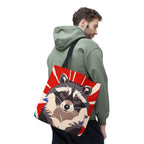 Ziggy Starspaws, Raccoon Tote Bag with Cotton Handles For Everyday Use, 3 Sizes