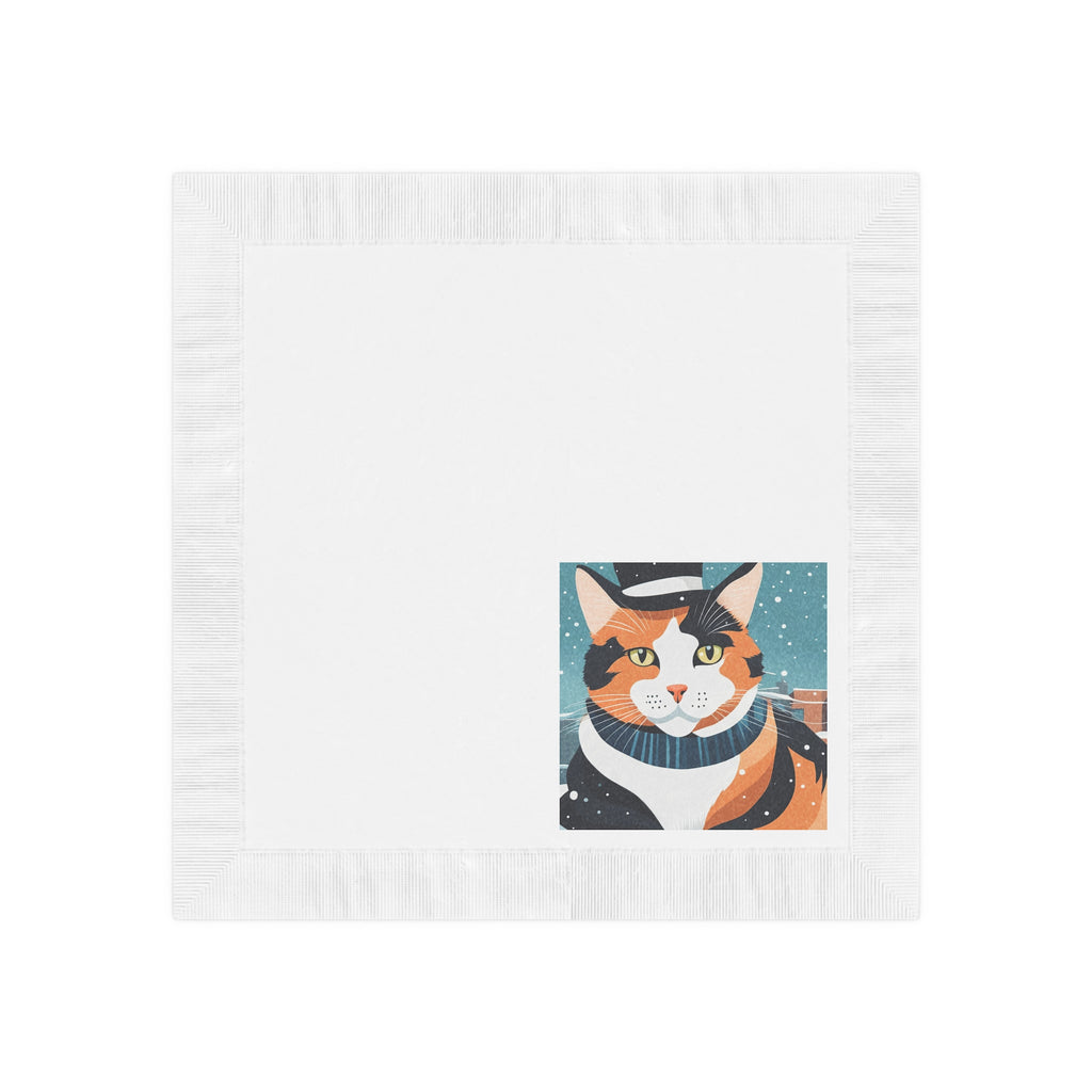 Winter Calico Cat Napkins