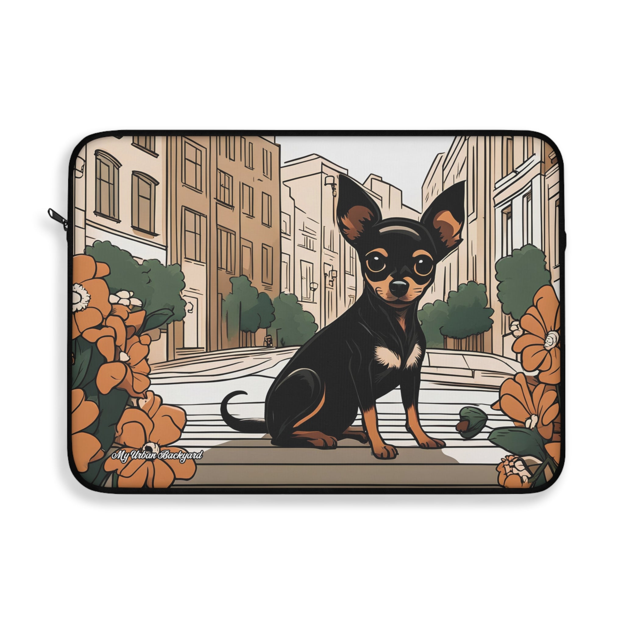 Ricky Barkley, Dog Laptop Sleeve, Cute Laptop Case, Pet Lover Gift, Chihuahua Design Sleeve, 3 Sizes