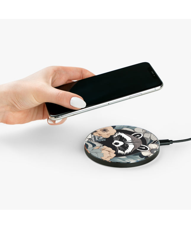 Rocco Pawsley, Raccoon 10W Wireless Charger for iPhone, Android, Earbuds