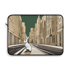 City Rabbit Soft Laptop Sleeve, Stylish Laptop Case, Cute Tech Accessory, Gift for Animal Lovers, Unique Office Supply, Modern Design, 3 Sizes