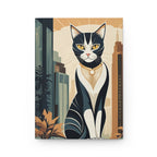 Art Deco City Cat Hardcover Journal (Lined)