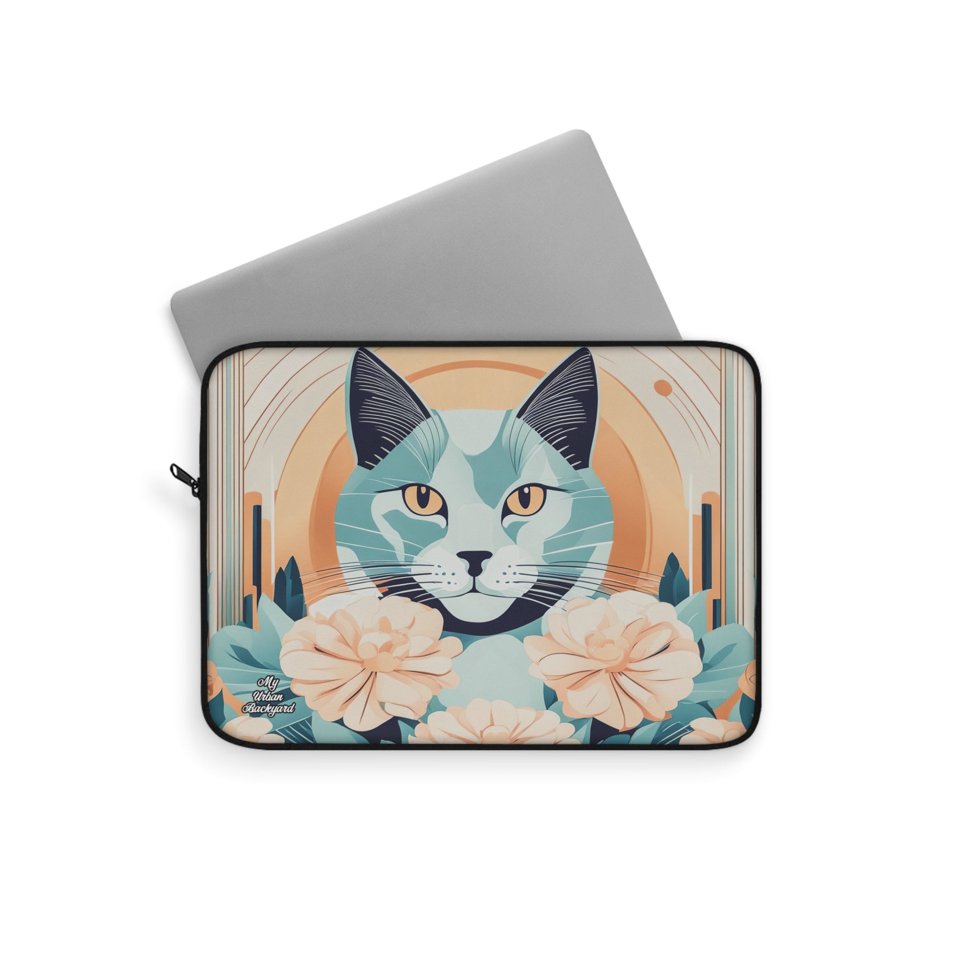 Leo Bluemane, Soft Cat Laptop Sleeve, Protective Case, Gift for Cat Lovers, Tech Accessory, Personalized Laptops, Stylish Cat Design