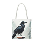 Winter Crow Tote Bag with Cotton Handles For Everyday Use, 3 Sizes