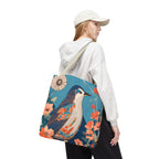 Colorful Bird, Everyday Tote Bag w Cotton Handles