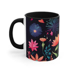 Colorful Flowers, Ceramic Coffee Mug