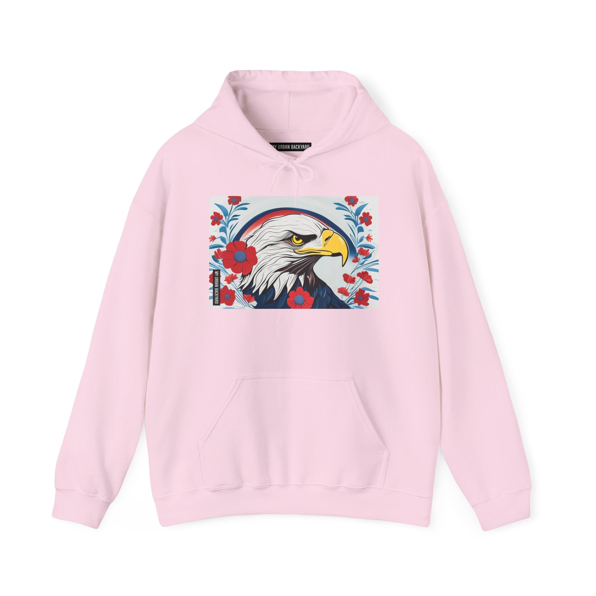 Bald Eagle Floral Hoodie - Unisex Sweatshirt, Nature Lover Gift, Patriotic Apparel, Cozy Outfit for All Seasons, Unique Design
