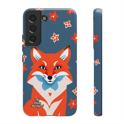 Fox with Flowers, Cell Phone Case - Apple, Samsung or Google Pixel