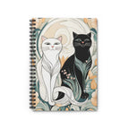 Two Happy Cats, Spiral Notebook Writing Journal - 118 Ruled Pages