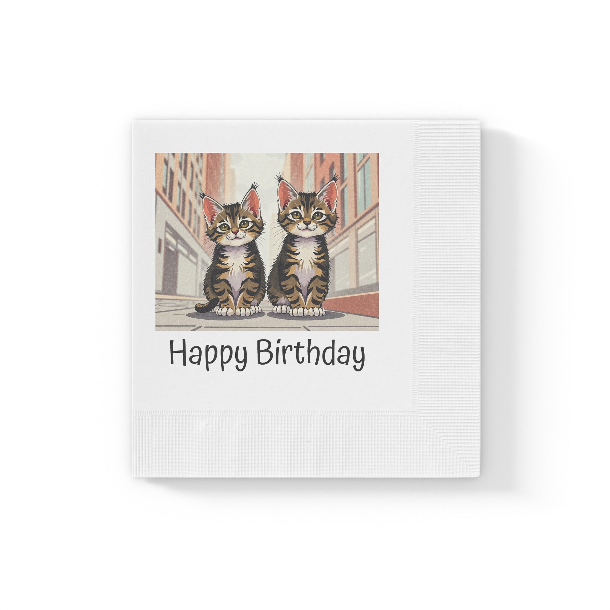 Tabby Kittens Birthday Napkins