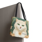 Blanca Purrington, Cat Tote Bag with Cotton Handles For Everyday Use, 3 Sizes