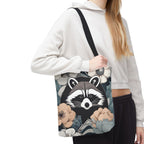 Rocco Pawsley, Raccoon Tote Bag with Cotton Handles For Everyday Use, 3 Sizes