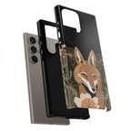 Art Deco Coyote with Flower, Cell Phone Case - Apple, Samsung, Google Pixel
