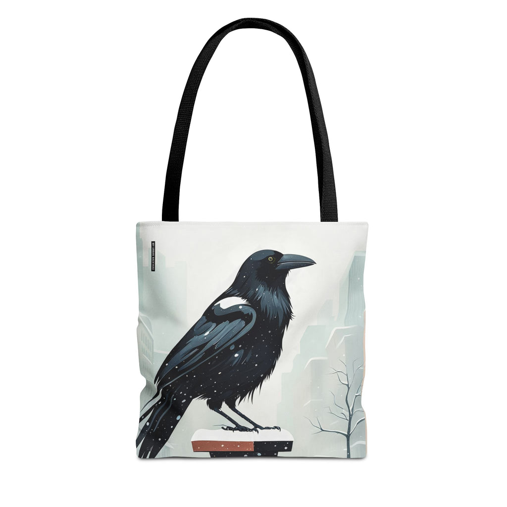 Winter Crow Tote Bag with Cotton Handles For Everyday Use, 3 Sizes