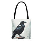 Winter Crow Tote Bag with Cotton Handles For Everyday Use, 3 Sizes