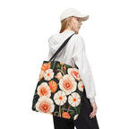 Art Deco Flowers Tote Bag with Cotton Handles For Everyday Use, 3 Sizes