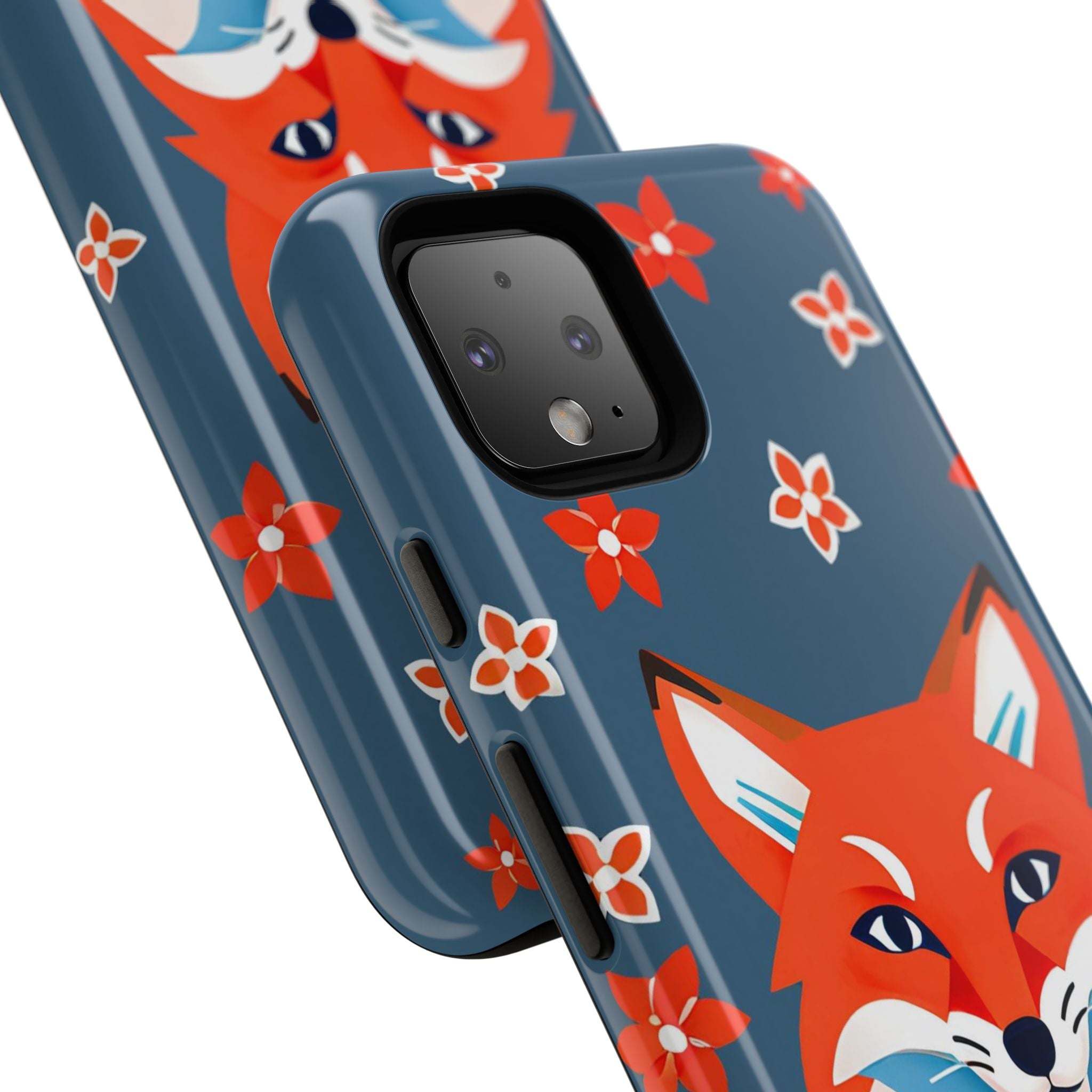 Fox with Flowers, Cell Phone Case - Apple, Samsung, Google Pixel