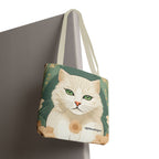 Blanca Purrington, Cat Tote Bag with Cotton Handles For Everyday Use, 3 Sizes