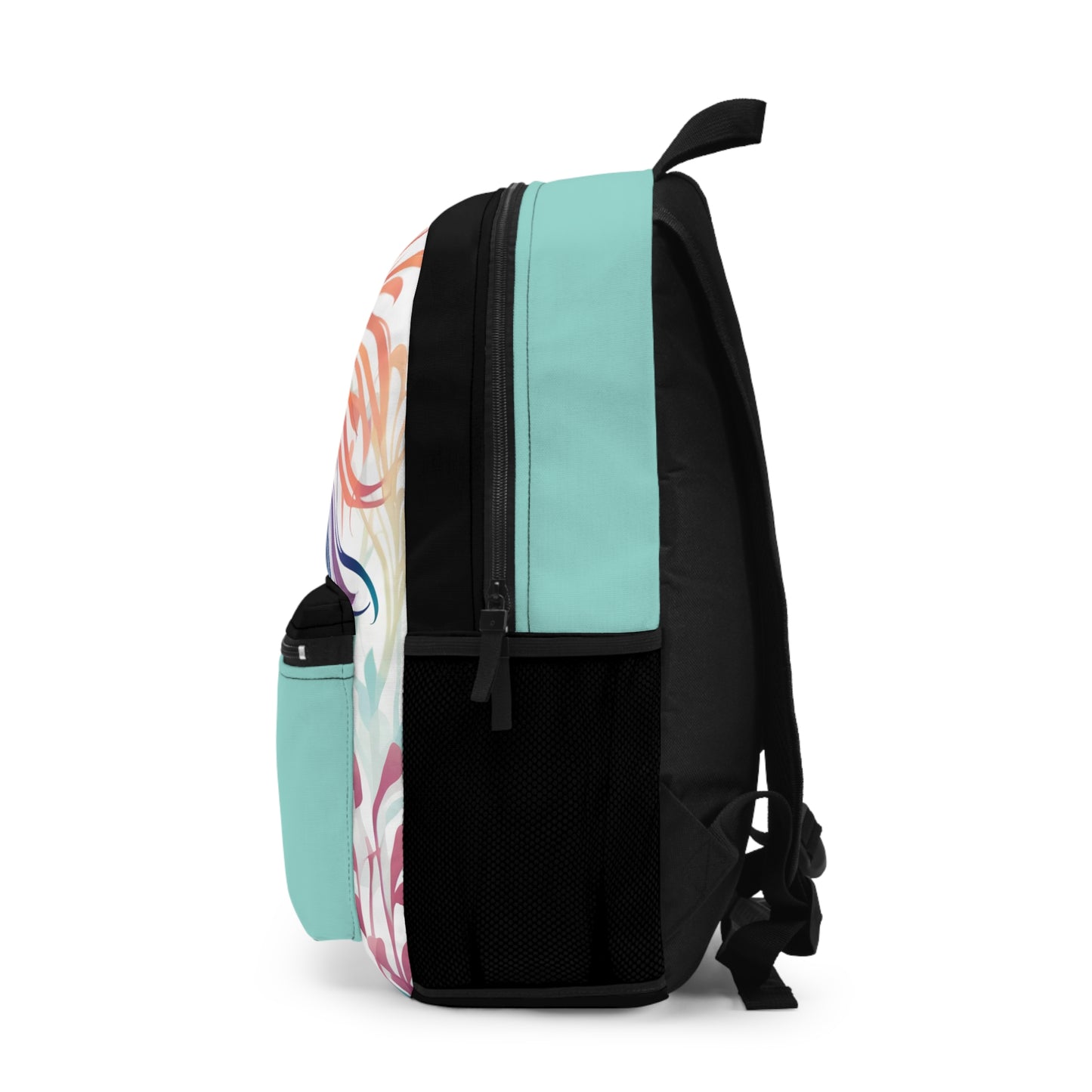 Colorful Betta Fish, Backpack with Computer Pocket and Padded Back