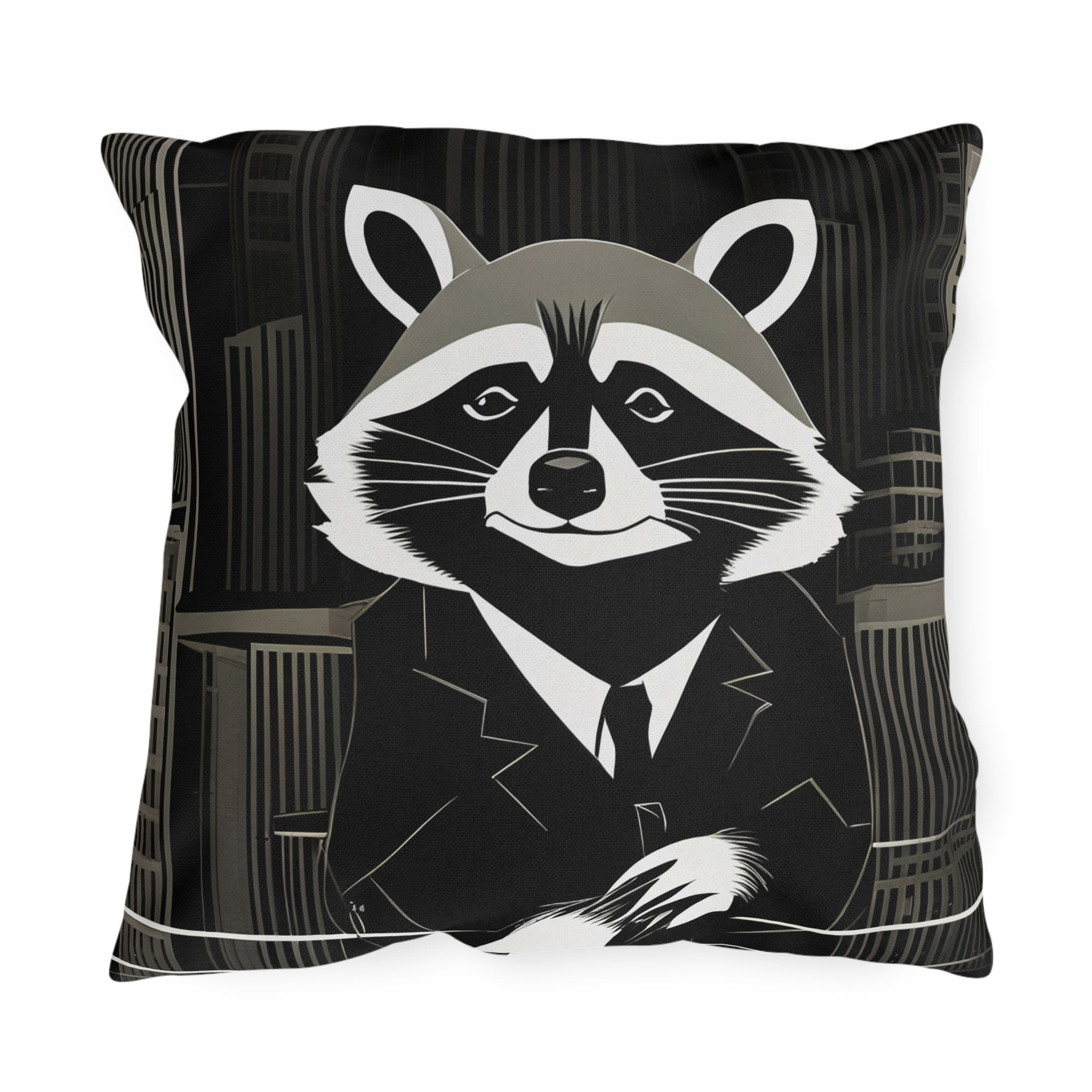 Oliver Nighteyes, Raccoon Throw Pillow