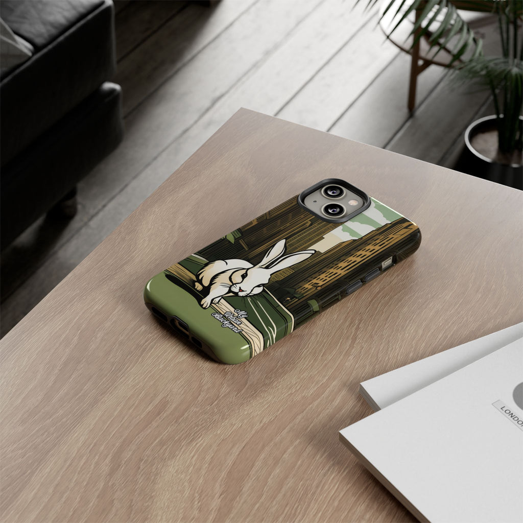 White Rabbit on a City Street, Cell Phone Case - Apple, Samsung, Google Pixel