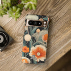 Orange and White Flowers, Cell Phone Case - Apple, Samsung, Google Pixel