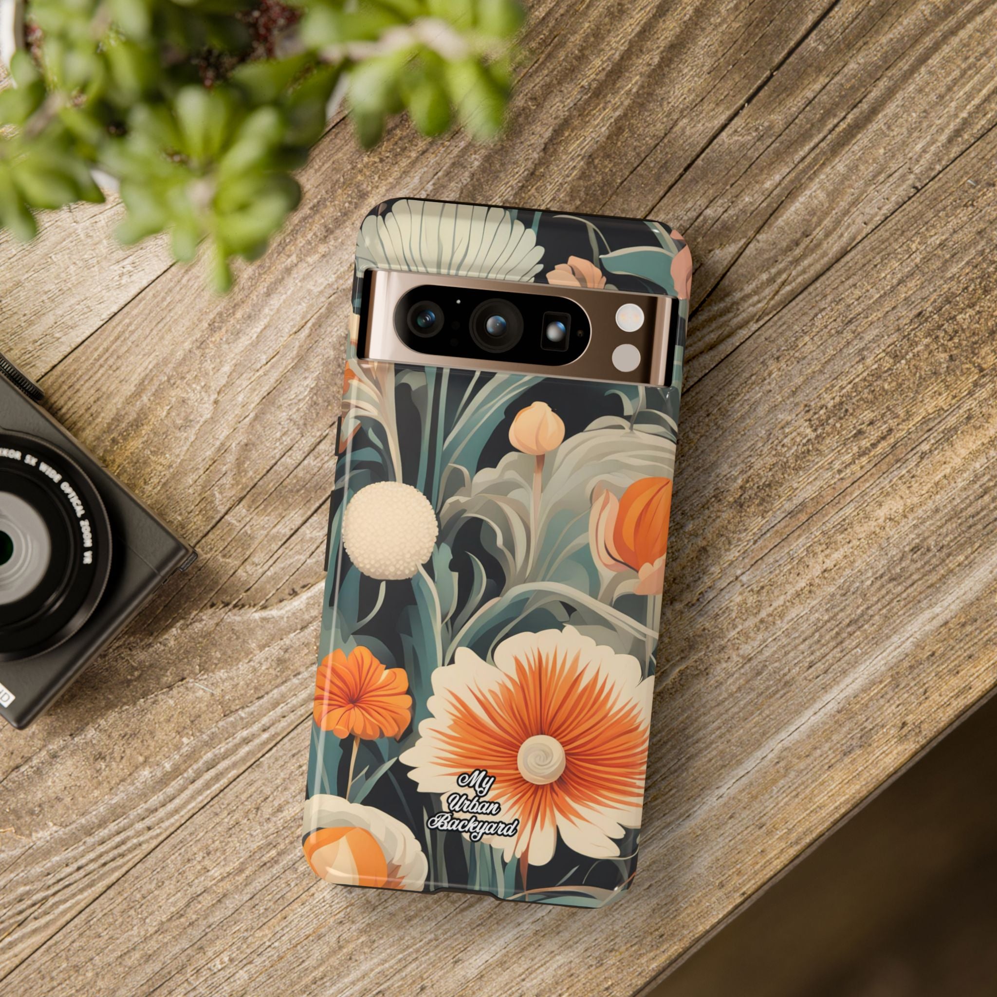 Orange and White Flowers, Cell Phone Case - Apple, Samsung, Google Pixel