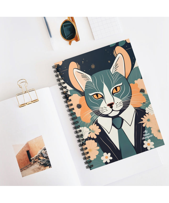 Simon Whiskerford, Cat Spiral Notebook Writing Journal - 118 Ruled Pages