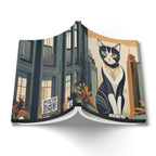 Art Deco City Cat Softcover Journal