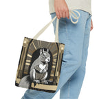 Art Deco Squirrel, Tote Bag with Cotton Handles For Everyday Use, 3 Sizes