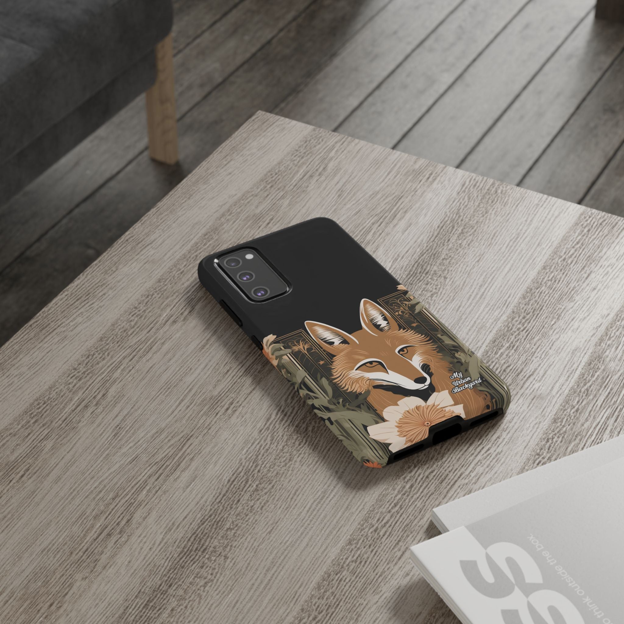 Art Deco Coyote with Flower, Cell Phone Case - Apple, Samsung, Google Pixel