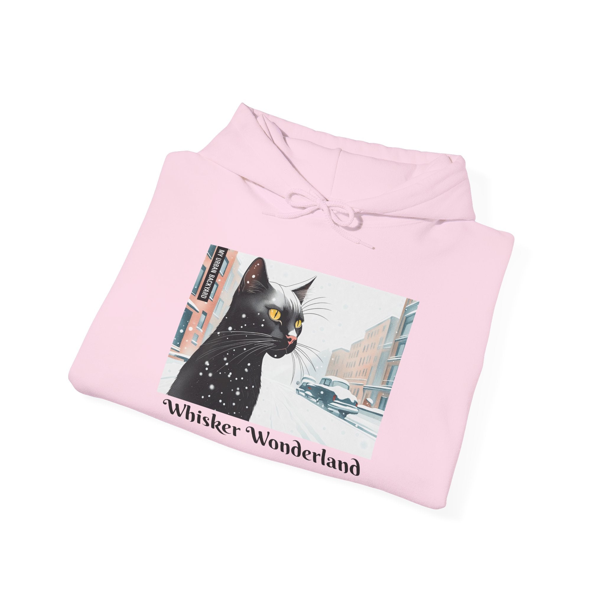 Whisker Wonderland, Cat Unisex Hoodie w Front Pocket