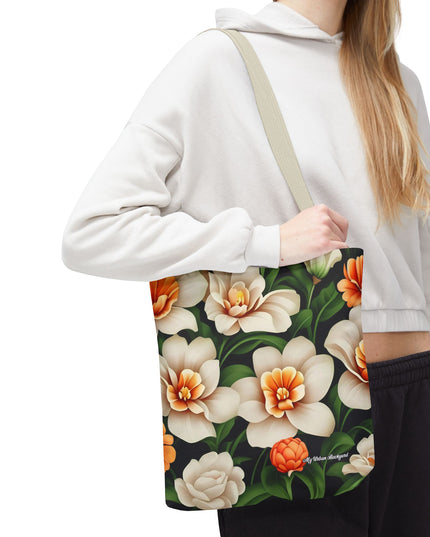 Pretty Flowers Tote Bag with Cotton Handles For Everyday Use, 3 Sizes