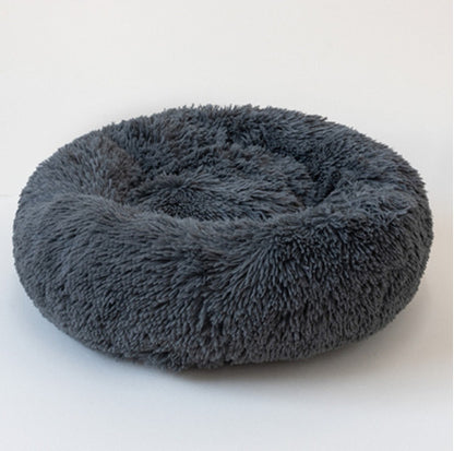 Nest Bed For Small Dogs and Cats, Round Plush Pet Bed