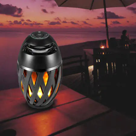 Outdoor LED Tiki Torch With Bluetooth Speaker