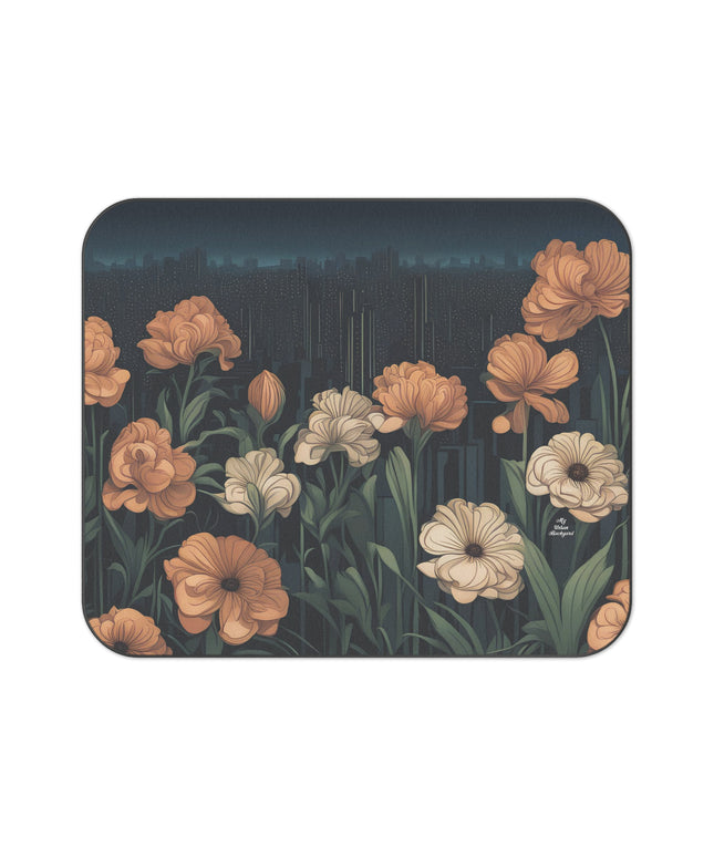 Wildlflower Field, Outdoor Picnic Blanket with Soft Fleece Top, Water-Resistant Bottom, 61" × 51"