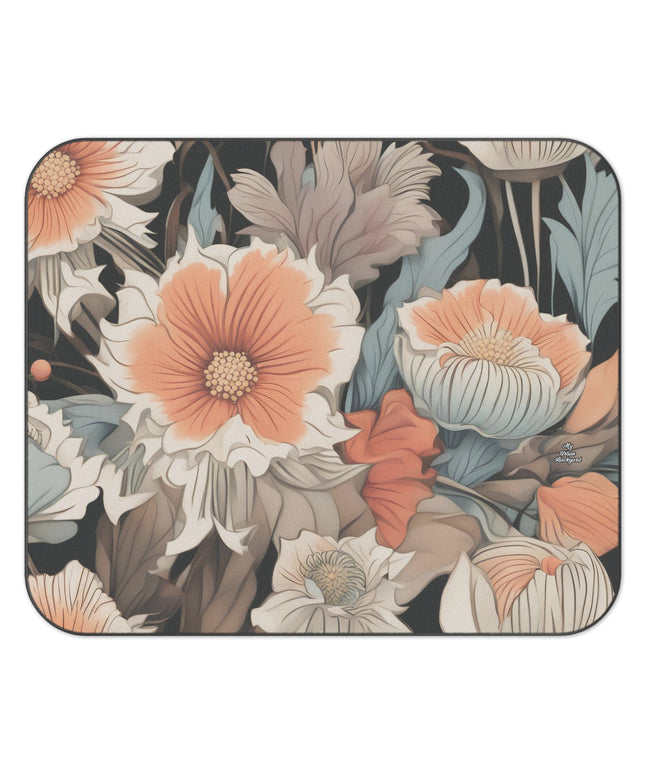 Muted Wildflower Bouquet, Outdoor Picnic Blanket with Soft Fleece Top, Water-Resistant Bottom, 61" × 51"