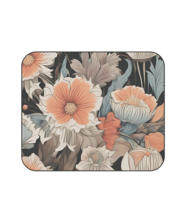 Muted Wildflower Bouquet, Outdoor Picnic Blanket with Soft Fleece Top, Water-Resistant Bottom, 61" × 51"