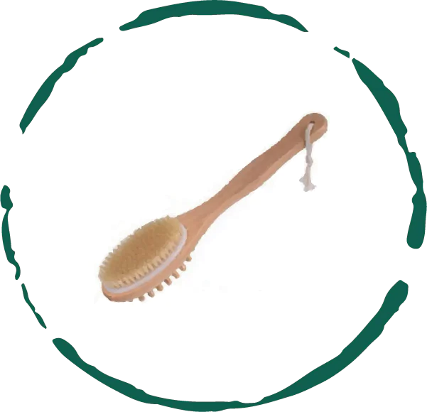 Bath & Massage Brush, Natural Boar Bristles