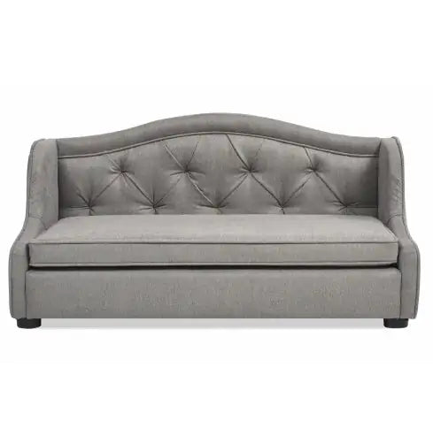 Tufted Wingback Pet Sofa Bed, 35", Uptown Gray