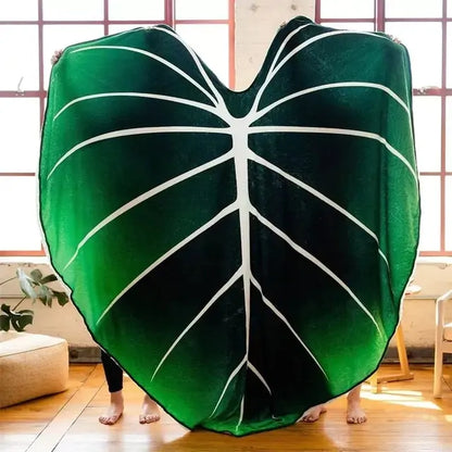 "Giant Leaves", Fun And Cozy Throw Blanket