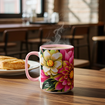 Vibrant Flowers Ceramic Mug