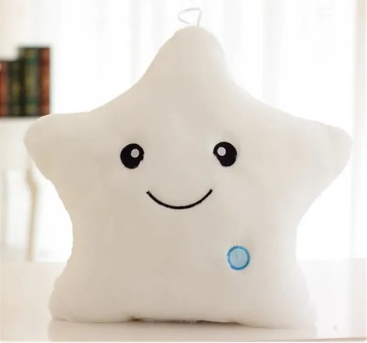 Colorful Luminous Star Pillow. I Love You, Heart Pillow.