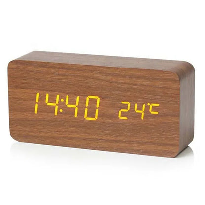 Wooden Digital Alarm Clock. Choose From 4 Colors.