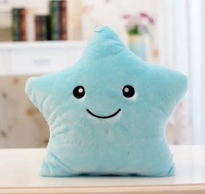 Colorful Luminous Star Pillow. I Love You, Heart Pillow.