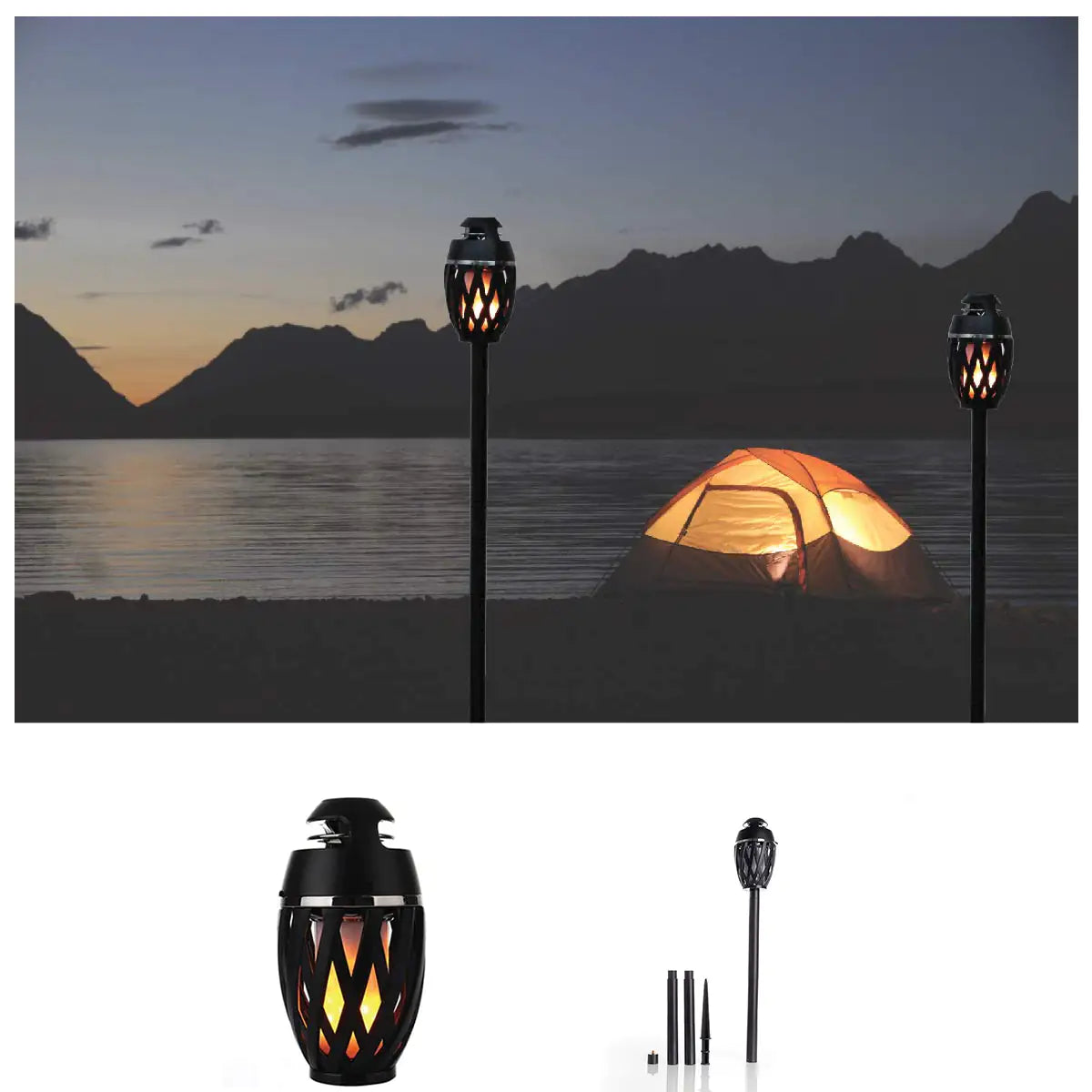 Outdoor LED Tiki Torch With Bluetooth Speaker