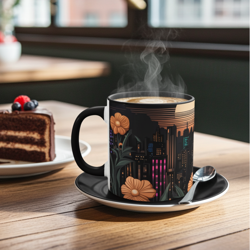 Urban Sunset, Ceramic Coffee Mug