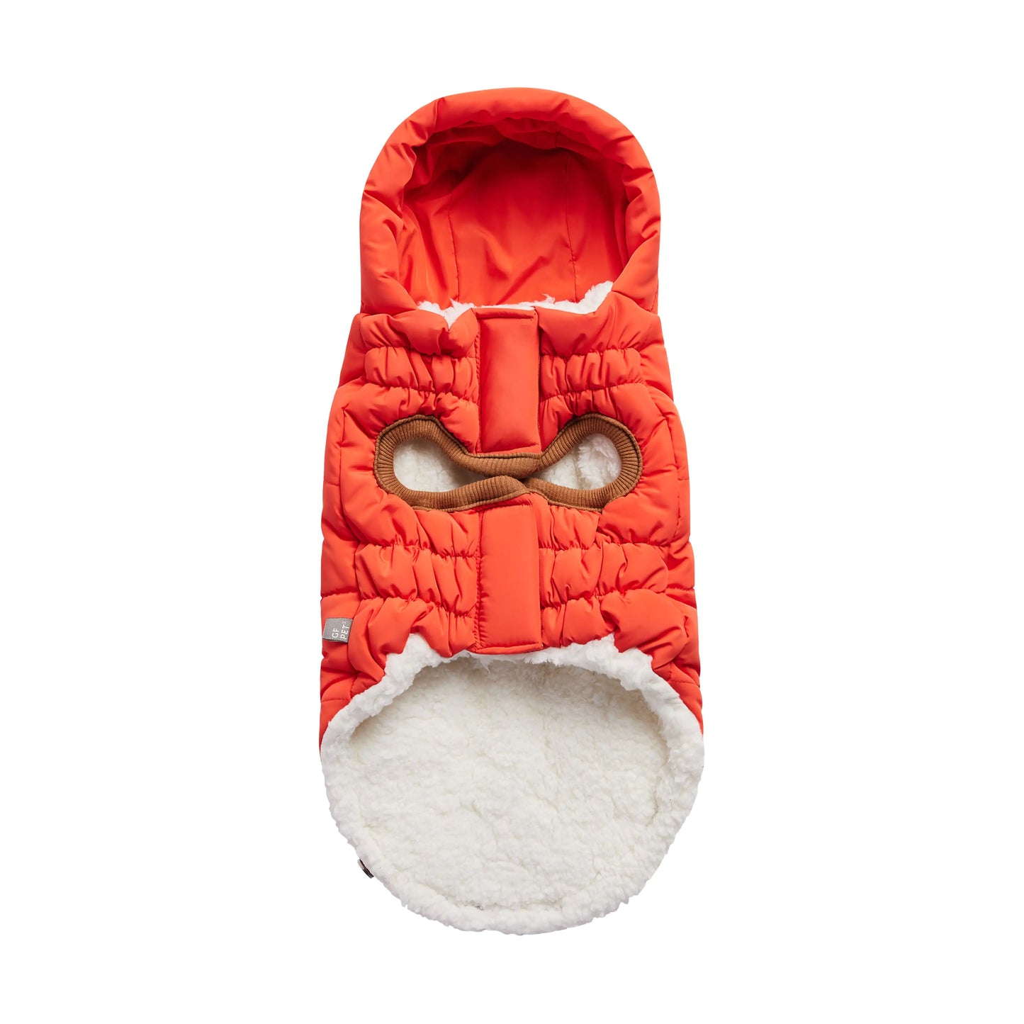 Super Puff Parka, Dog Coat, Popcorn Sherpa Lining - Orange