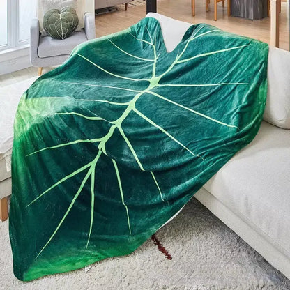 "Giant Leaves", Fun And Cozy Throw Blanket